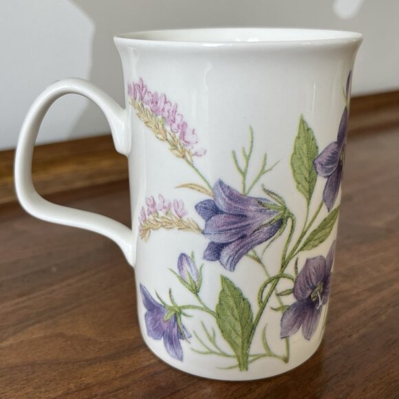 Roy Kirkham Fine Bone China "Countryside" Mug Floral Purple Lilies Vintage 2000 - Picture 3 of 9